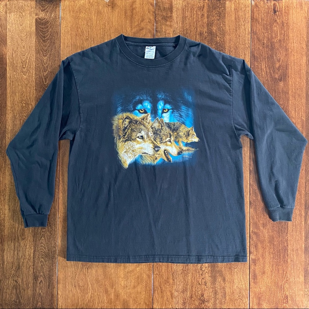 Find 9 WOLVES Steven Michael Gardner Print Black